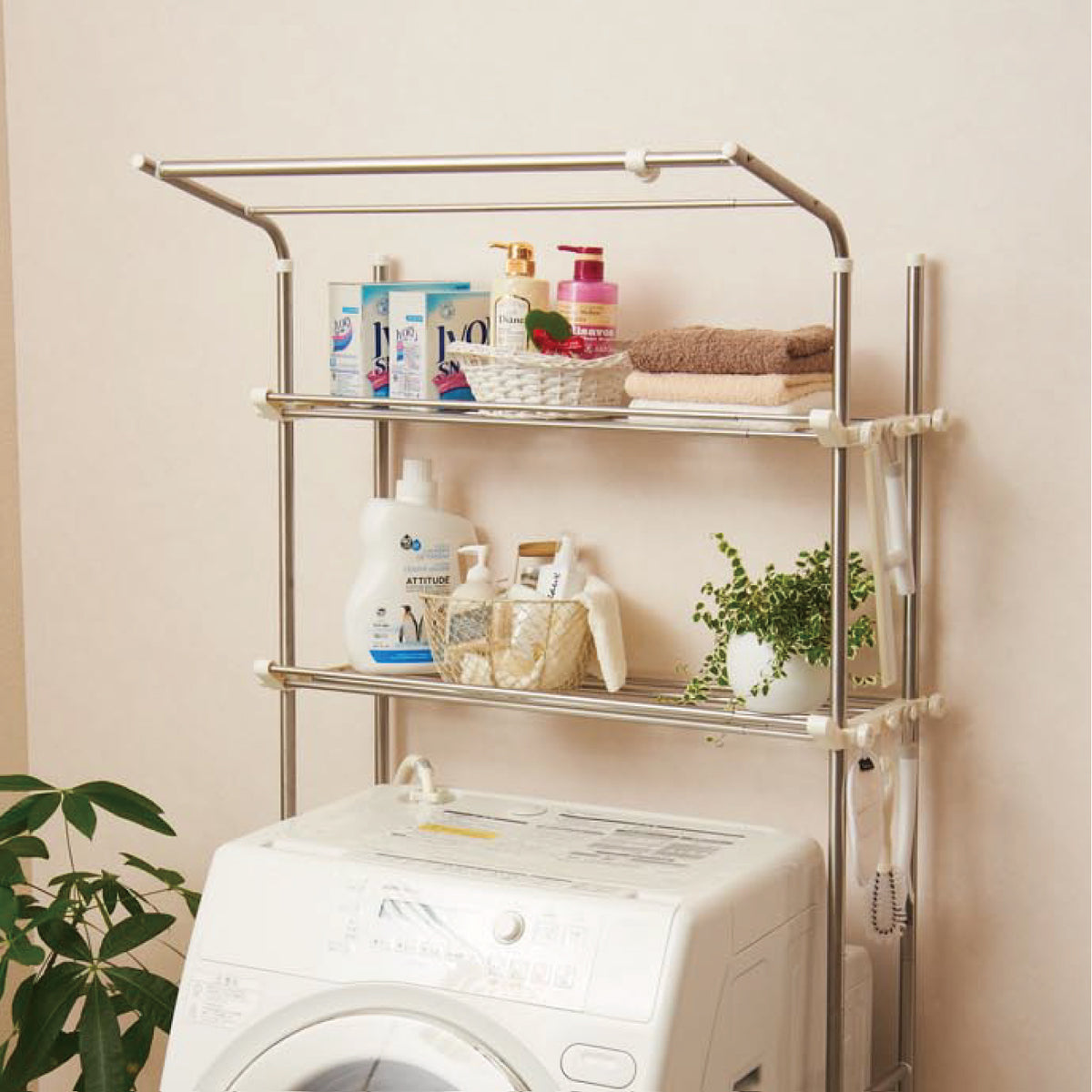 洗濯機の上の空間を活用した収納で快適な洗濯ライフを – SEKISUI J-SHOP