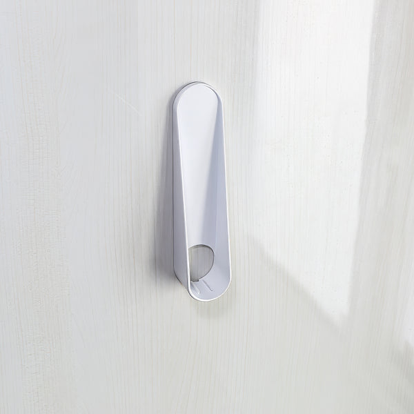 竿受けは接着でなく磁力で取り付けます。ユニットバスの壁は金属樹脂複合板を使うケースが多いです。お買い求め前にマグネットが付くか確認してください。